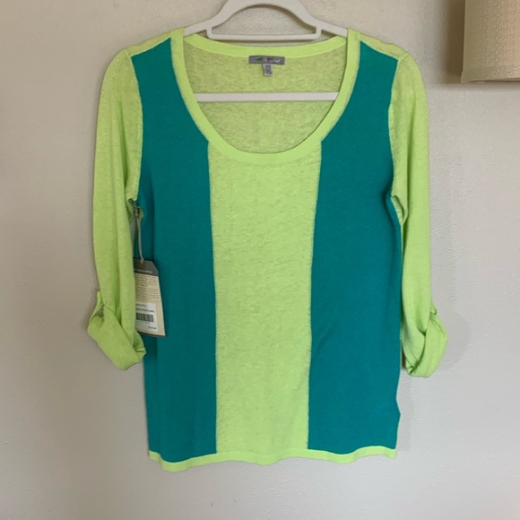 Horny Toad Linen Blend Colorblock Sweater Size XS NWT - Picture 8 of 8